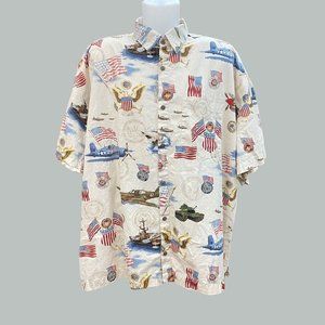 Patriotic Button Down Shirt Mens 4X United States Military Pride Shirt